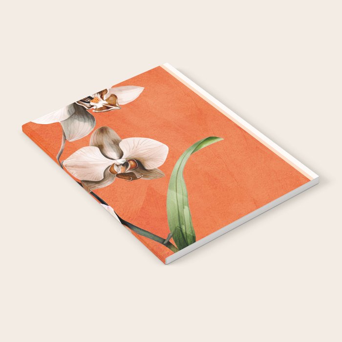 White Orchid Floral Art 3  Notebook Gallery Image 1