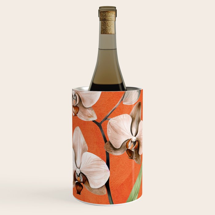 White Orchid Floral Art 3  Wine Chiller Gallery Image 1