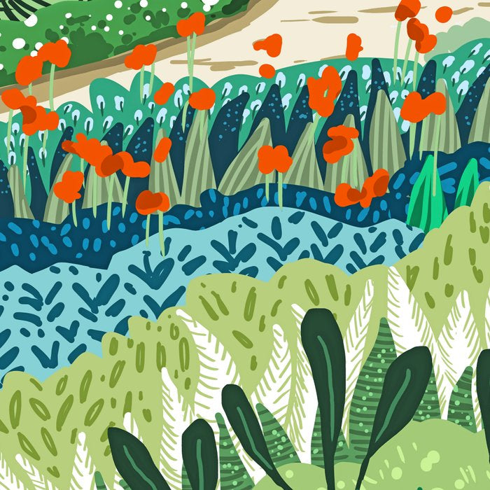 Solo Walk, Nature Jungle Forest Tropical Colorful Vibrant Bortanical Illustration Painting Coffee Mug Gallery Image 2