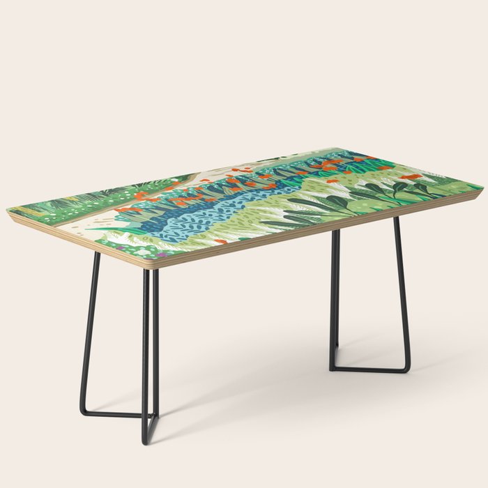 Solo Walk, Nature Jungle Forest Tropical Colorful Vibrant Bortanical Illustration Painting Coffee Table Gallery Image 1