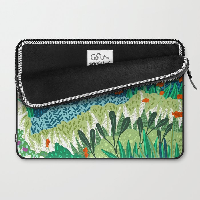 Solo Walk, Nature Jungle Forest Tropical Colorful Vibrant Bortanical Illustration Painting Laptop Sleeve Gallery Image 2