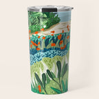 Solo Walk, Nature Jungle Forest Tropical Colorful Vibrant Bortanical Illustration Painting Travel Mug Gallery Image 1
