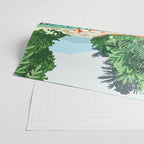 Solo Walk, Nature Jungle Forest Tropical Colorful Vibrant Bortanical Illustration Painting Wrapping Paper Gallery Image 2