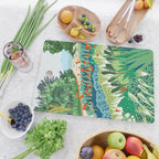 Solo Walk, Nature Jungle Forest Tropical Colorful Vibrant Bortanical Illustration Painting Cutting Board Gallery Image 2