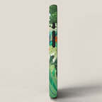 Solo Walk, Nature Jungle Forest Tropical Colorful Vibrant Bortanical Illustration Painting iPhone Case Gallery Image 2