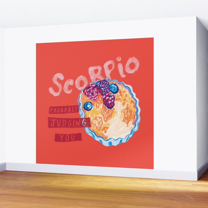 Scorpio Mood in Tomato Red | Zodiac Series Wall Mural Gallery Image 2