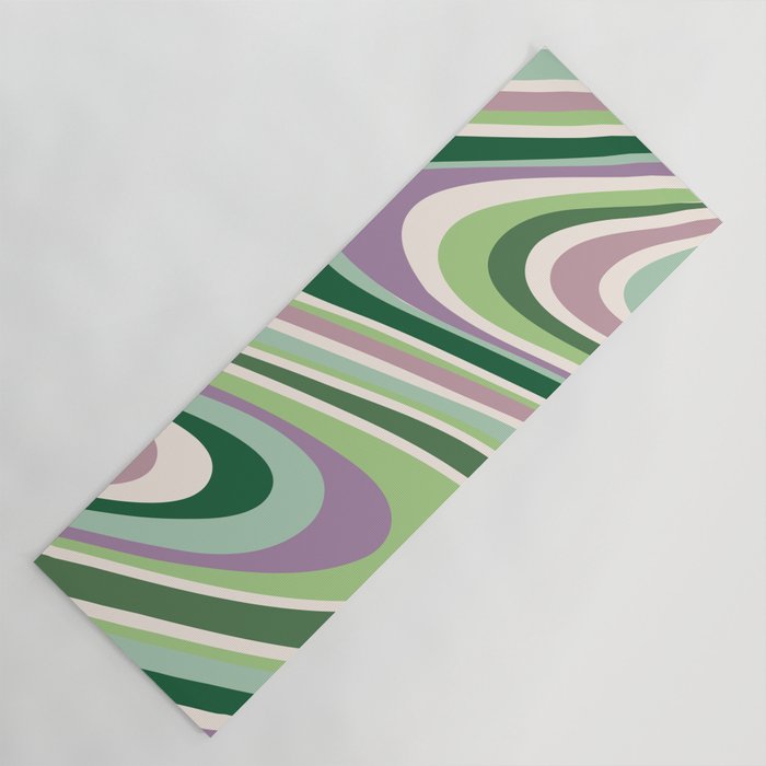 Liquid Swirl Groovy Ripple Retro 60s & 70s Pattern II Yoga Mat Gallery Image 1