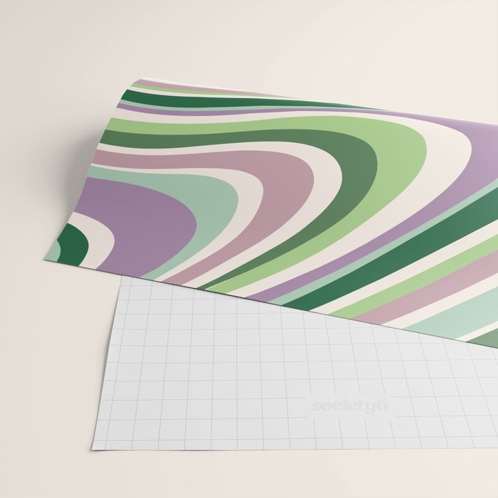 Liquid Swirl Groovy Ripple Retro 60s & 70s Pattern II Wrapping Paper Gallery Image 2