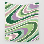 Liquid Swirl Groovy Ripple Retro 60s & 70s Pattern II Wall Tapestry Gallery Image 4
