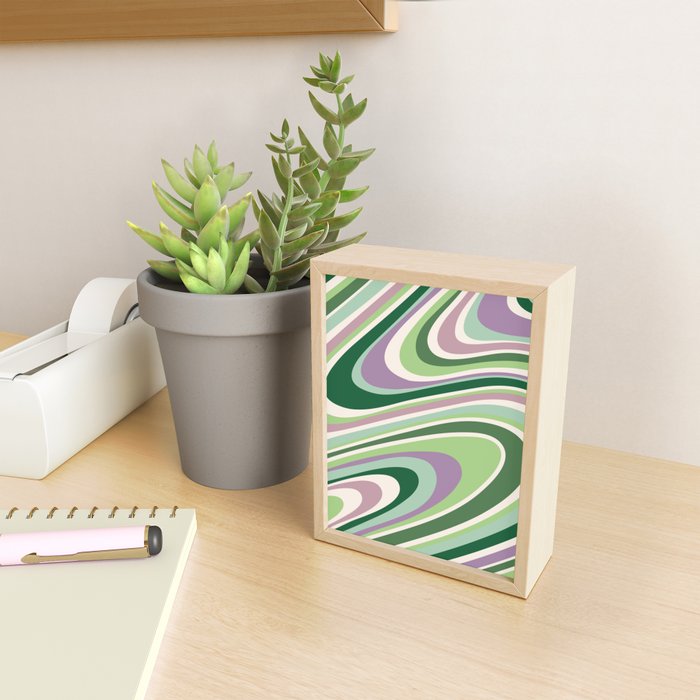 Liquid Swirl Groovy Ripple Retro 60s & 70s Pattern II Mini Art Print Gallery Image 2
