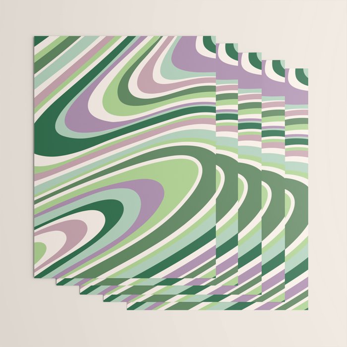 Liquid Swirl Groovy Ripple Retro 60s & 70s Pattern II Wrapping Paper Gallery Image 3