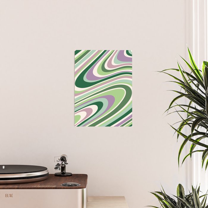 Liquid Swirl Groovy Ripple Retro 60s & 70s Pattern II Poster Gallery Image 2