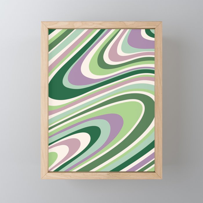 Liquid Swirl Groovy Ripple Retro 60s & 70s Pattern II Mini Art Print Gallery Image 1