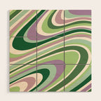 Liquid Swirl Groovy Ripple Retro 60s & 70s Pattern II Wood Wall Art Gallery Image 1