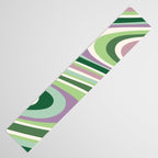 Liquid Swirl Groovy Ripple Retro 60s & 70s Pattern II Table Runner Gallery Image 3
