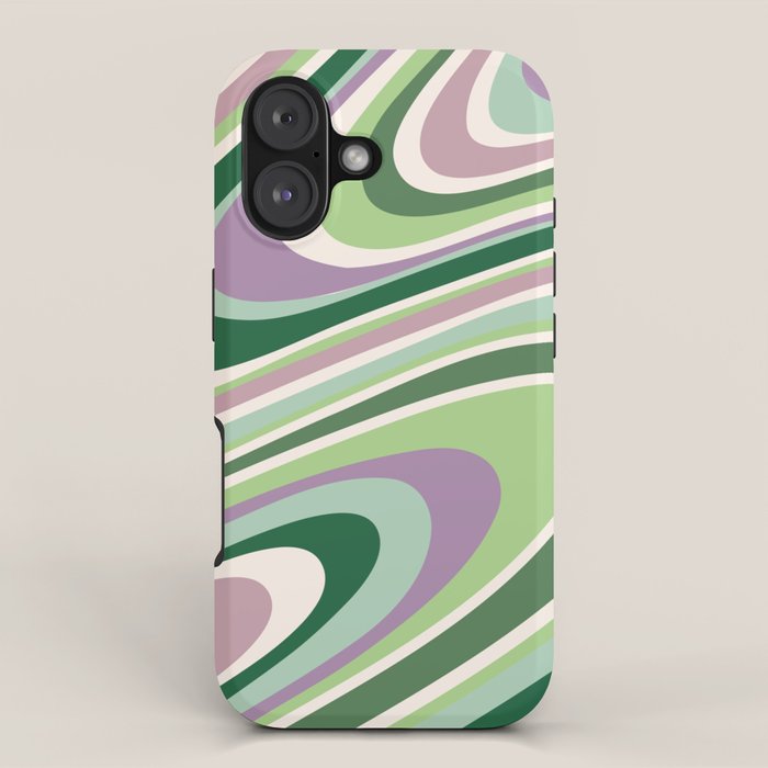 Liquid Swirl Groovy Ripple Retro 60s & 70s Pattern II iPhone Case Gallery Image 1