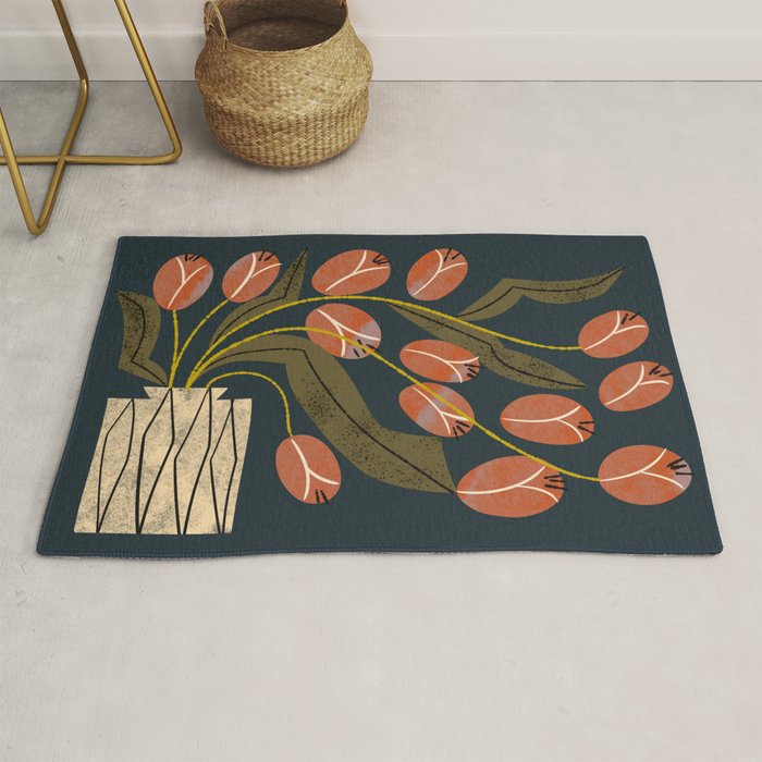 Spilling Red Tulips Rug Gallery Image 1