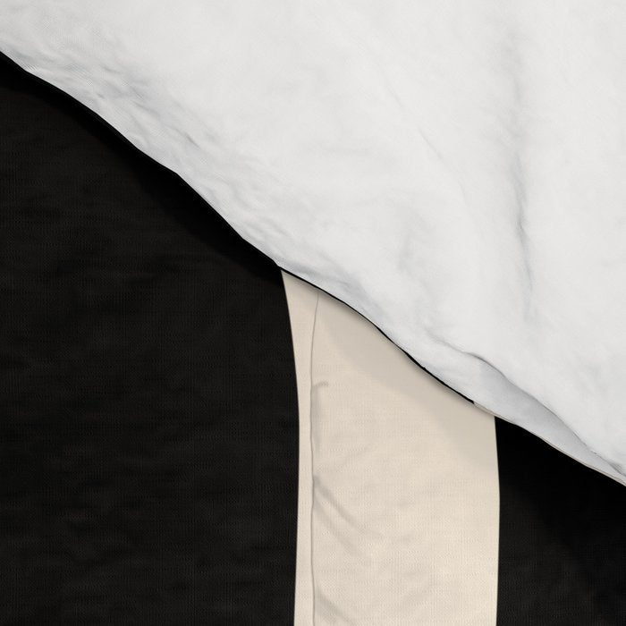 Modern Liquid Swirl Abstract Pattern Square in Black and Almond Cream  Comforter Gallery Image 4