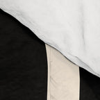 Modern Liquid Swirl Abstract Pattern Square in Black and Almond Cream  Comforter Gallery Image 4