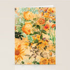 Vintage & Shabby Chic -  Sunny Gold Botanical Flowers Summer Day Stationery Card Gallery Image 2