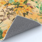 Vintage & Shabby Chic -  Sunny Gold Botanical Flowers Summer Day Rug Gallery Image 4