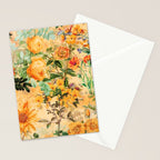 Vintage & Shabby Chic -  Sunny Gold Botanical Flowers Summer Day Stationery Card Gallery Image 2