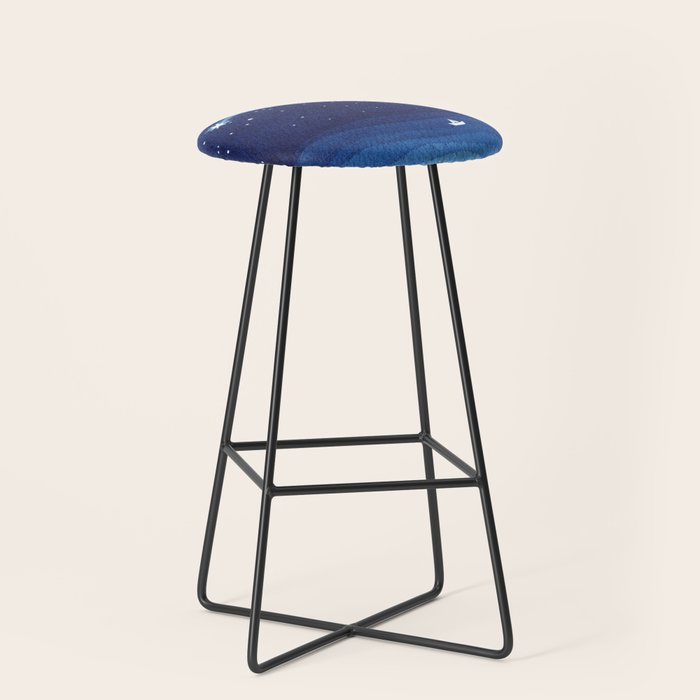 Falling star, shooting star, sailboat ocean waves blue sea Stool Gallery Image 1