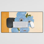Bouquet Gift Blue Desk Mat Gallery Image 1