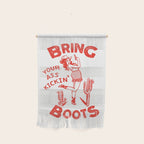 Bring Your Ass Kicking Boots! Cute & Cool Retro Cowgirl Design Wall Hanging Gallery Image 1