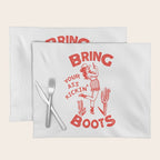 Bring Your Ass Kicking Boots! Cute & Cool Retro Cowgirl Design Placemat Gallery Image 1