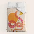 Abstraction_SUN_MOON_SNAKE_Minimalism_001 Comforter Gallery Image 6