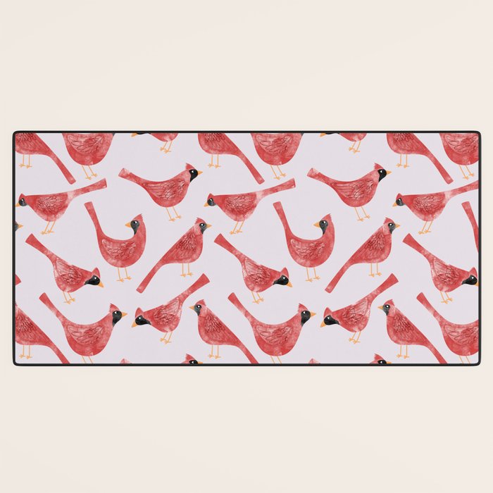 Red  Cardinal Birds Desk Mat Gallery Image 3