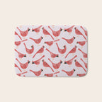 Red  Cardinal Birds Bath Mat Gallery Image 1