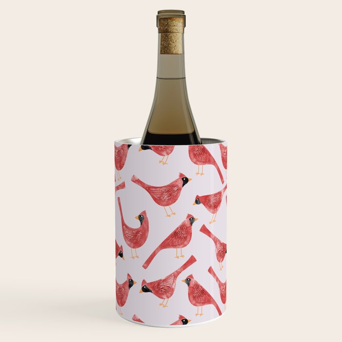Red  Cardinal Birds Wine Chiller Gallery Image 3