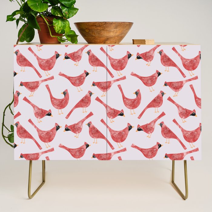 Red  Cardinal Birds Credenza Gallery Image 1