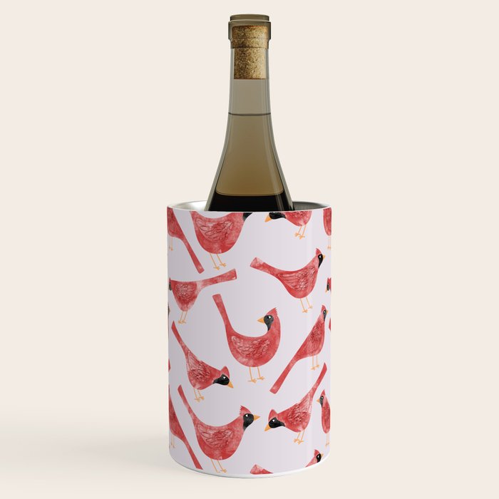 Red  Cardinal Birds Wine Chiller Gallery Image 2