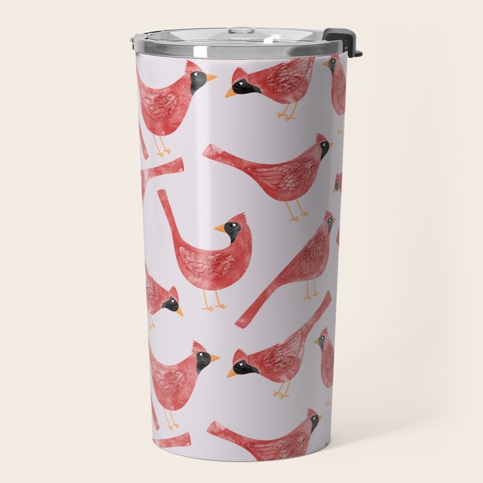 Red  Cardinal Birds Travel Mug Gallery Image 2
