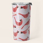 Red  Cardinal Birds Travel Mug Gallery Image 2