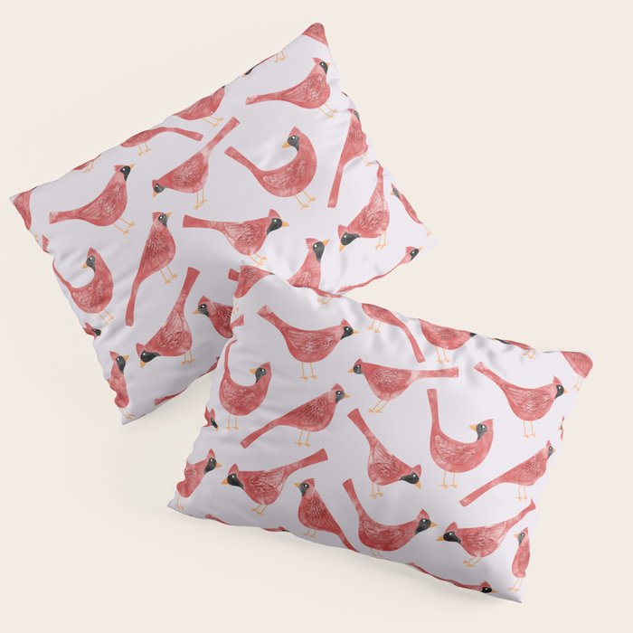 Red  Cardinal Birds Pillow Sham Gallery Image 1