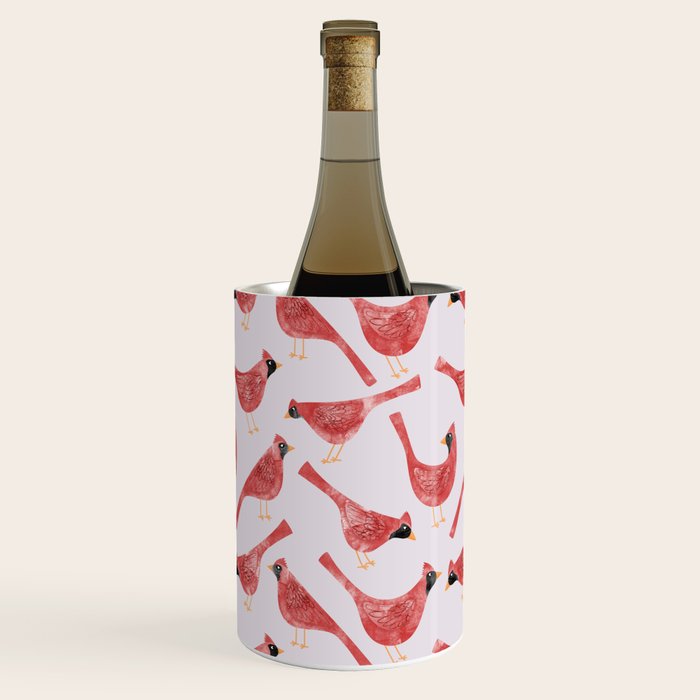 Red  Cardinal Birds Wine Chiller Gallery Image 1