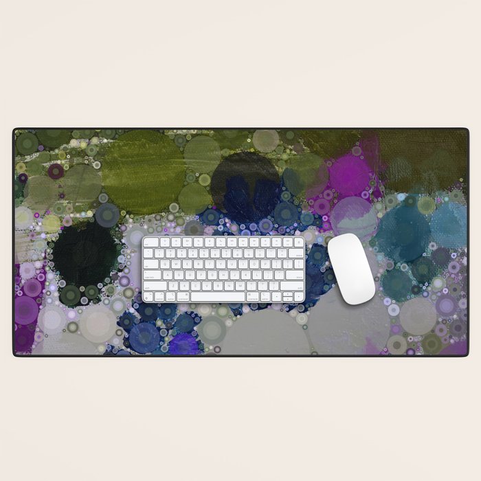 fig and ivy - contemporary colorful abstract design Desk Mat Gallery Image 1