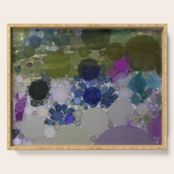 fig and ivy - contemporary colorful abstract design Serving Tray Gallery Image 1