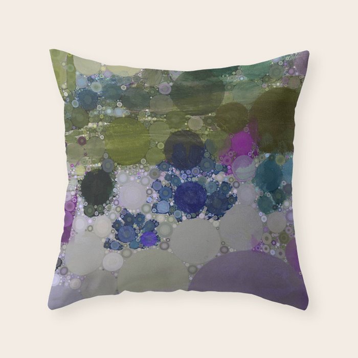 fig and ivy - contemporary colorful abstract design Throw Pillow Gallery Image 6
