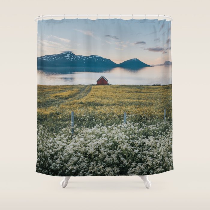 Nordic Summer - Landscape and Nature Photography Shower Curtain Gallery Image 1