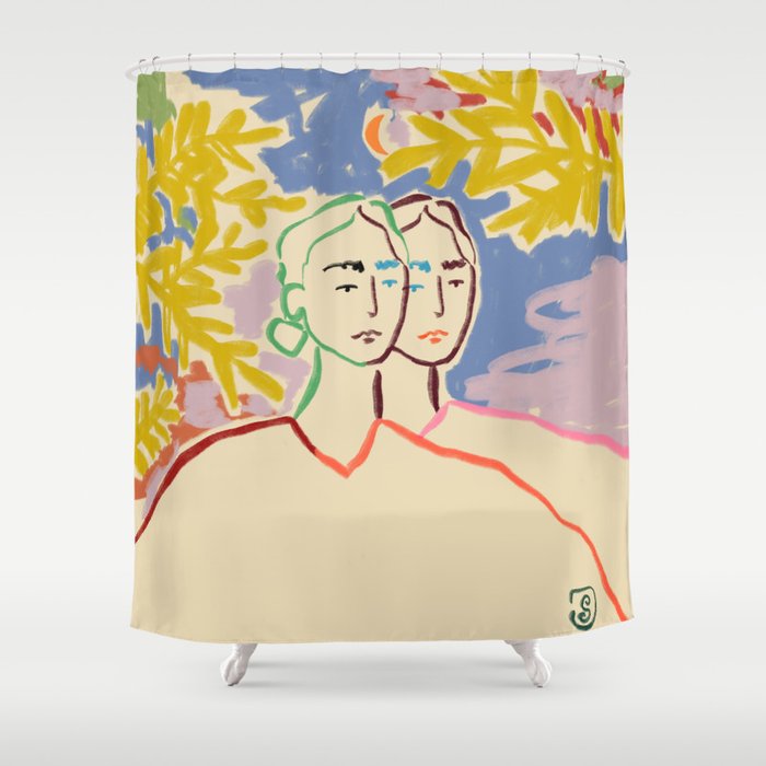 GEMENI Shower Curtain Gallery Image 1