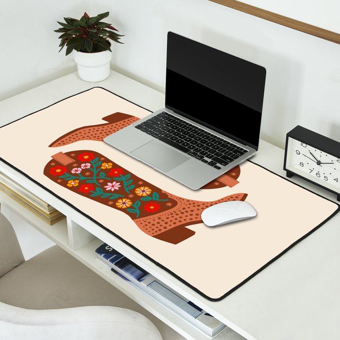 Cowgirl Boots - Bright Multicolor Desk Mat Gallery Image 2