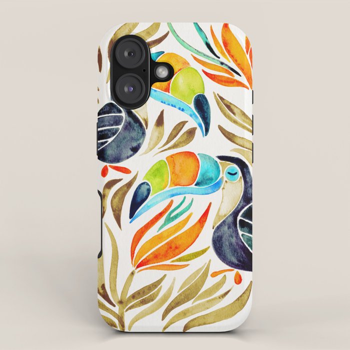 Tropical Toucans - Sepia Palette iPhone Case Gallery Image 1