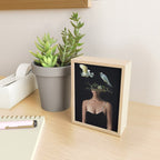 Lady with Birds 3 Mini Art Print Gallery Image 2