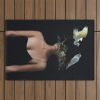 Lady with Birds 3 Outdoor Rug Gallery Image 1