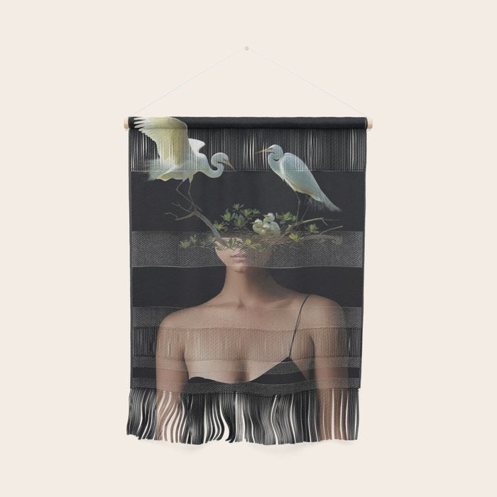 Lady with Birds 3 Wall Hanging Gallery Image 1